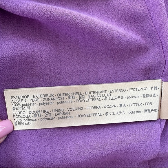 Massimo Dutti off-shoulder top with  3/4 length bell sleeves, pleated, loose fit - Picture 9 of 11